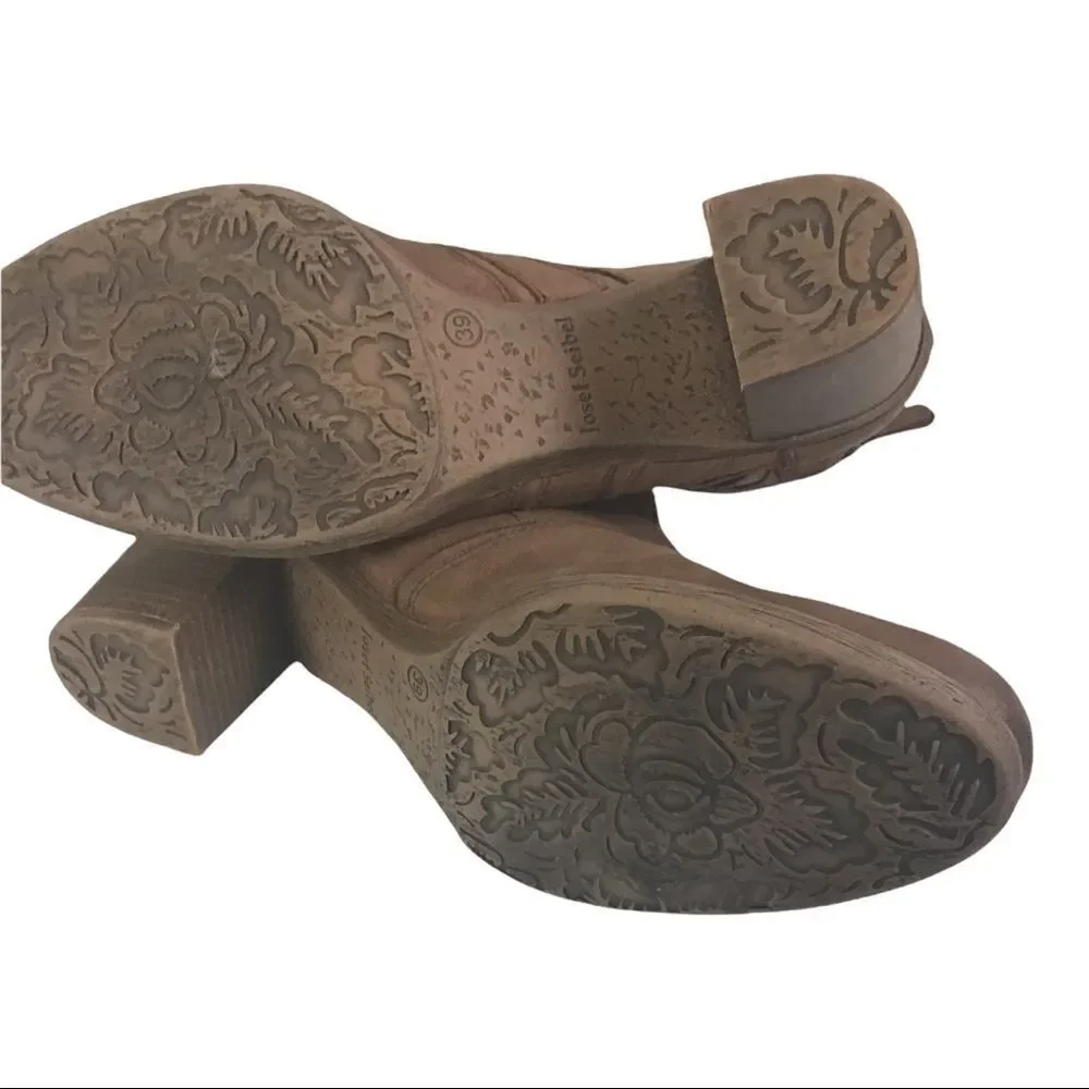 Josef Siebel Ankle Boots Brown Block Heel Bootie